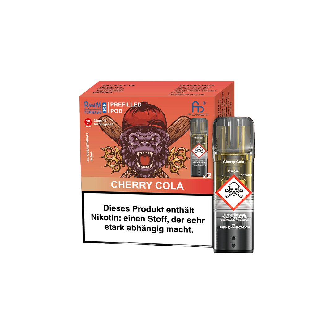 RandM Tornado Pod | 20mg Nikotin | 2er Pack | Cherry Cola