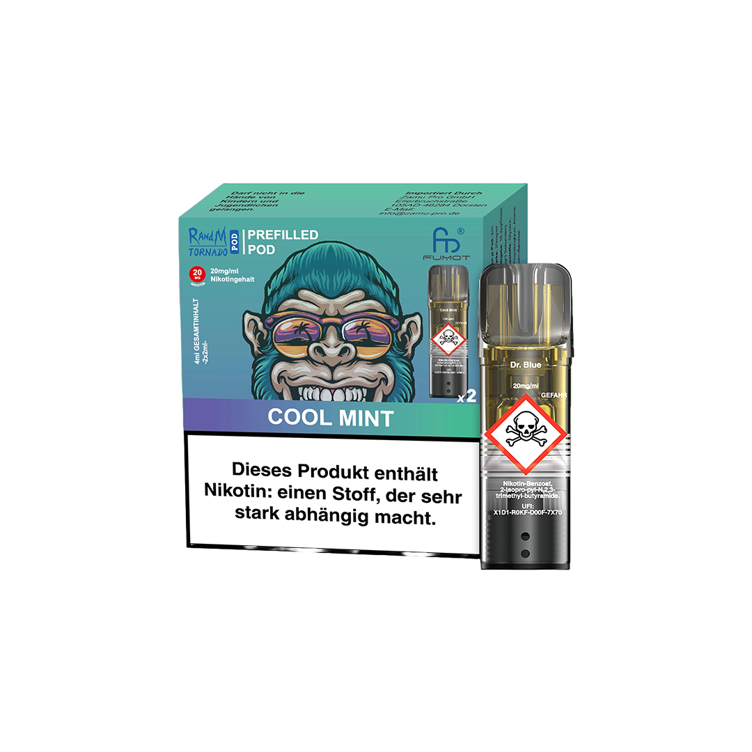 RandM Tornado Pod | 20mg Nikotin | 2er Pack | Cool Mint