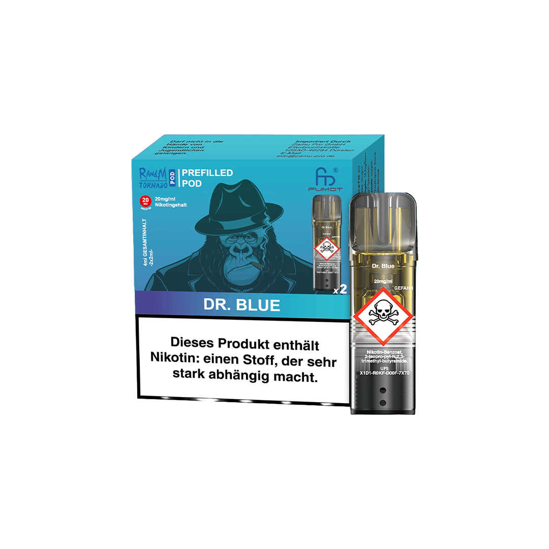 RandM Tornado Pod | 20mg Nikotin | 2er Pack | Dr. Blue