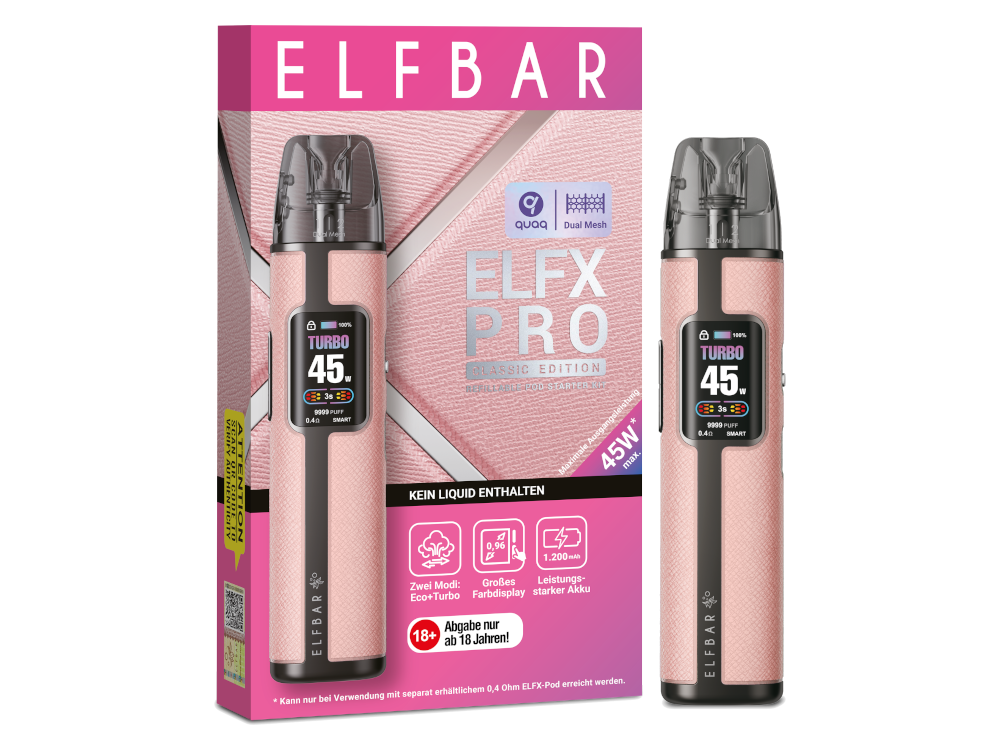 Elfbar - Elfx Pro E-Zigaretten Set - Pink