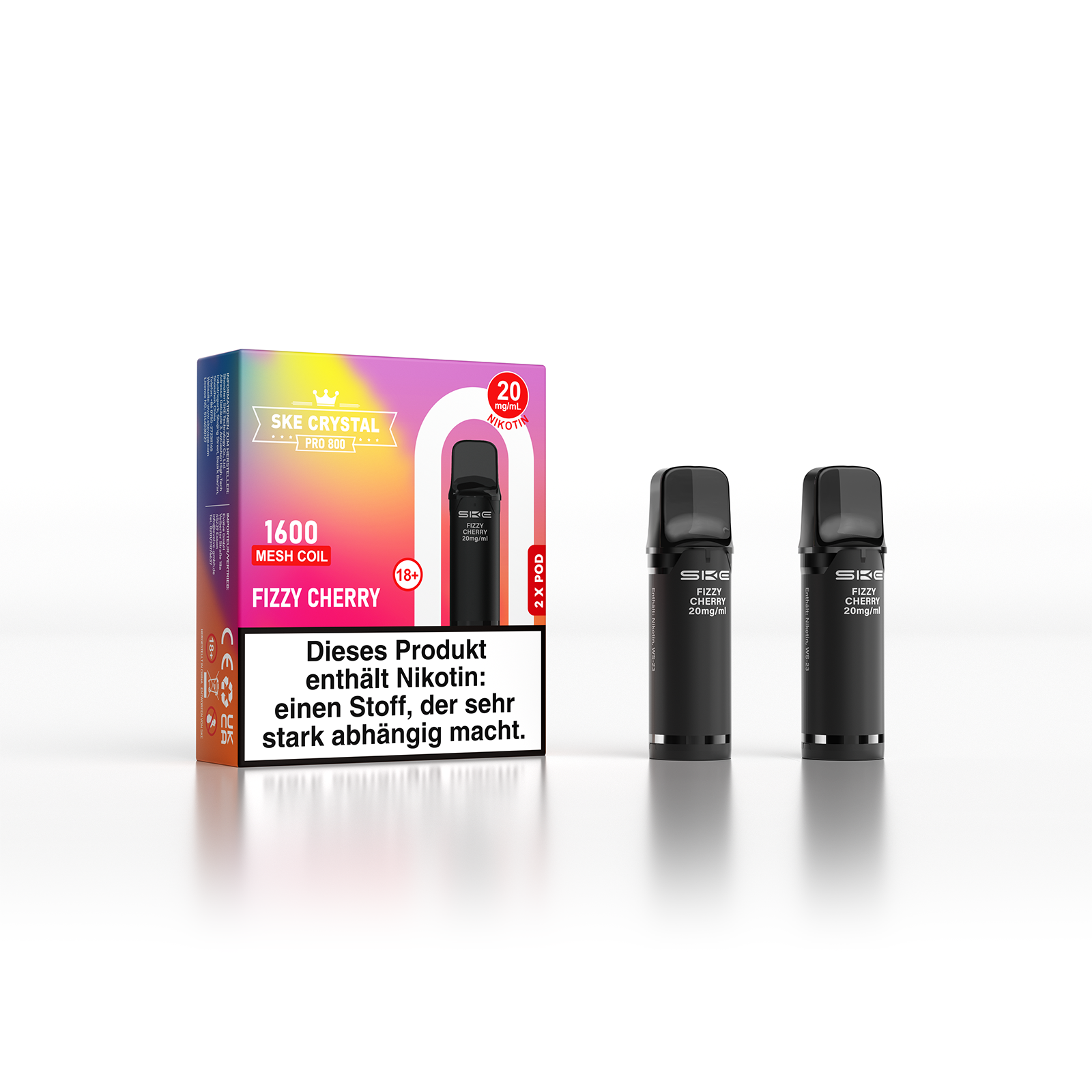 SKE Crystal Pro Pod 800 - 2er Pack | Fizzy Cherry