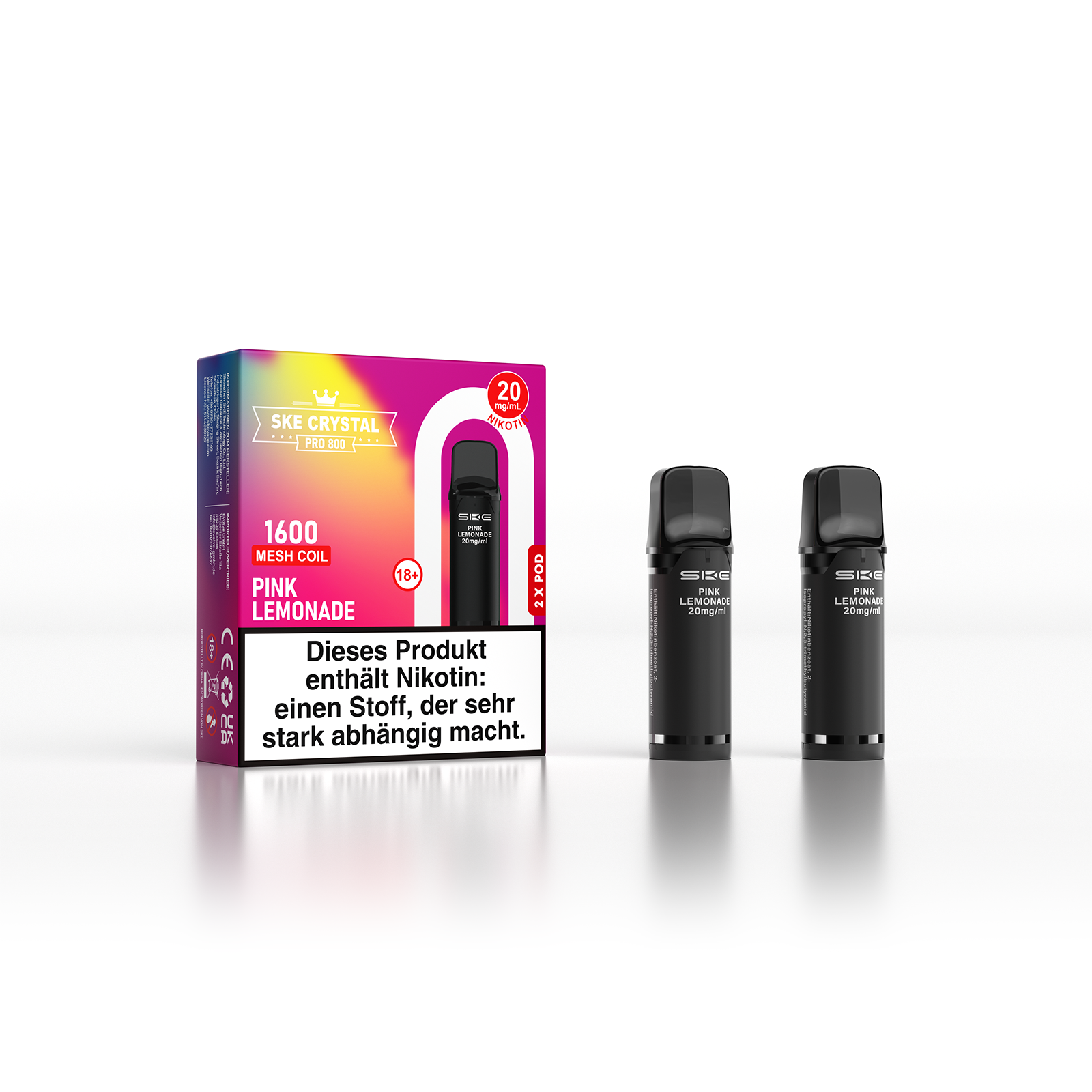 SKE Crystal Pro Pod 800 - 2er Pack | Pink Lemonade
