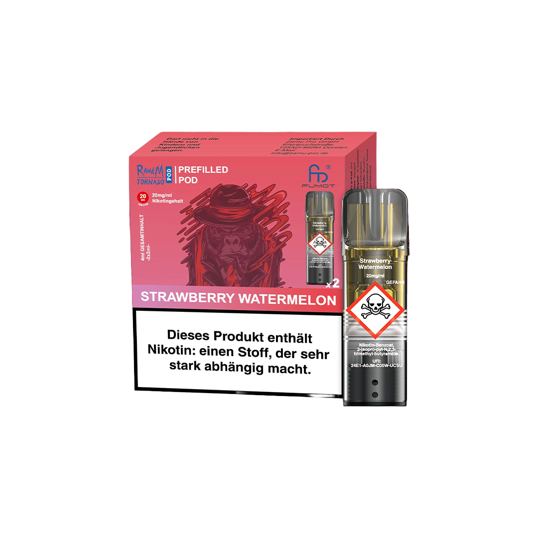 RandM Tornado Pod | 20mg Nikotin | 2er Pack | Strawberry Watermelon
