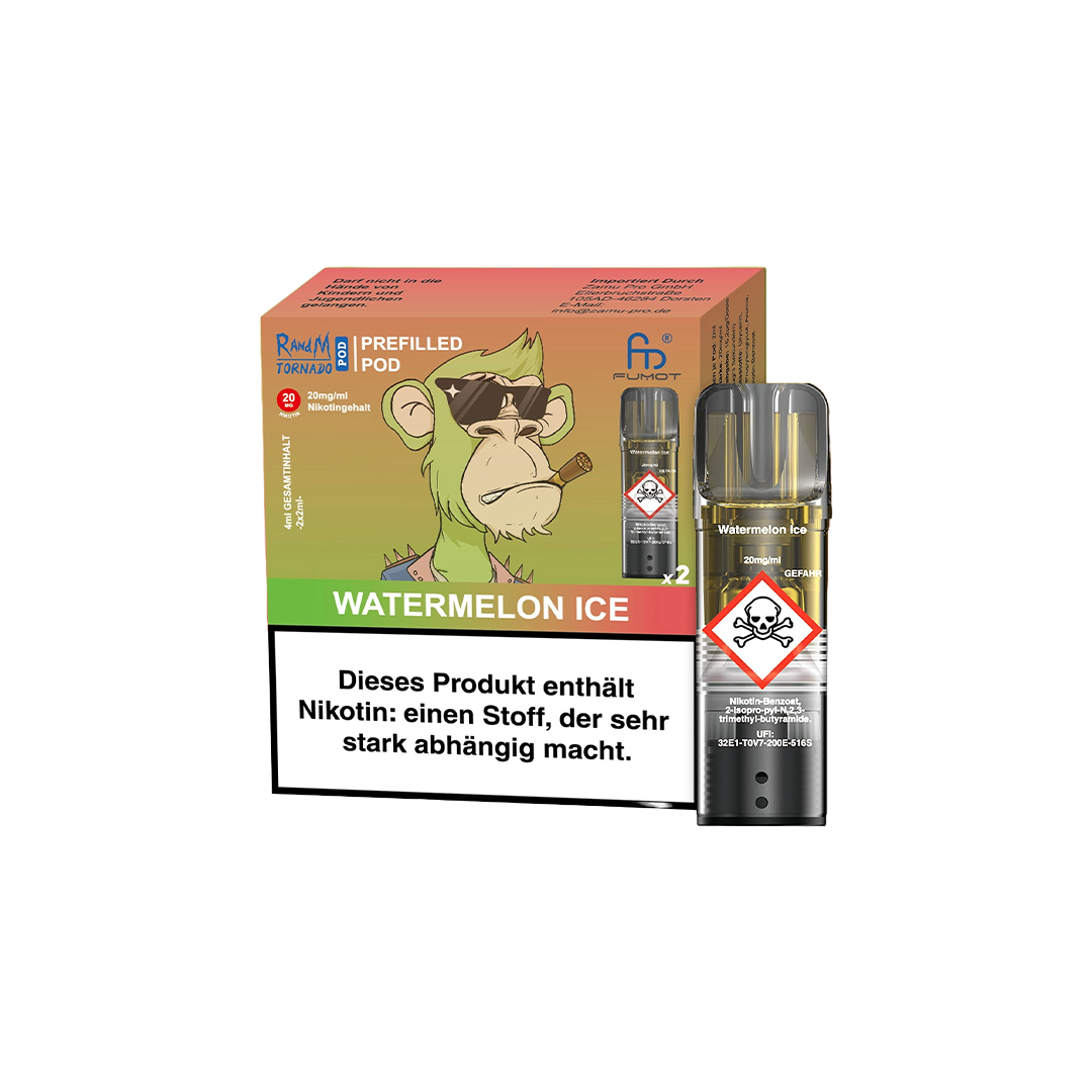 RandM Tornado Pod | 20mg Nikotin | 2er Pack | Watermelon Ice
