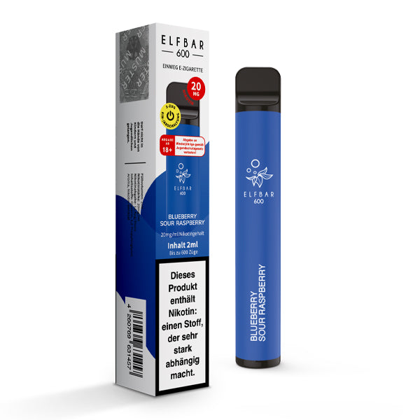 Elfbar 600 | E-Zigarette 2% Nikotin | Blueberry Sour Raspberry