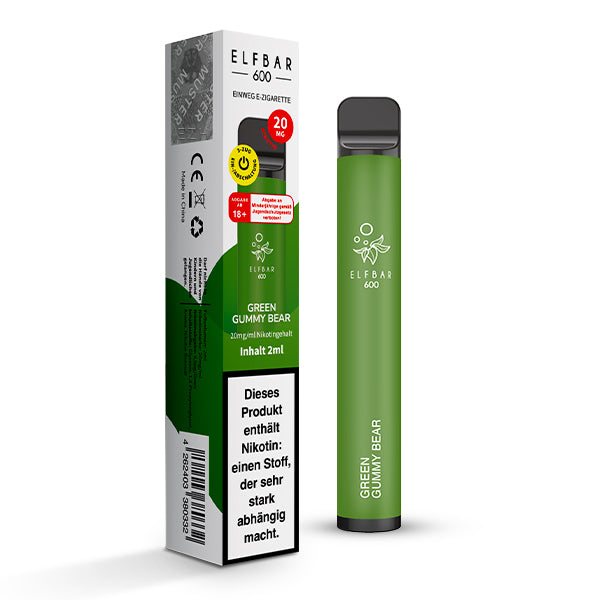 Elfbar 600 | E-Zigarette 2% Nikotin | Green Gummy Bear