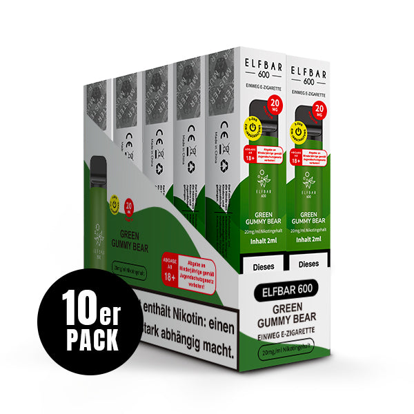 Elfbar 600 | E-Zigarette 2% Nikotin | Green Gummy Bear