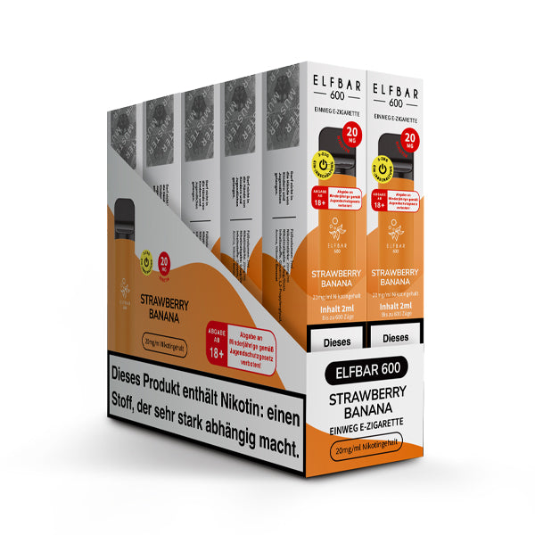 Elfbar 600 | E-Zigarette 2% Nikotin | Strawberry Banana