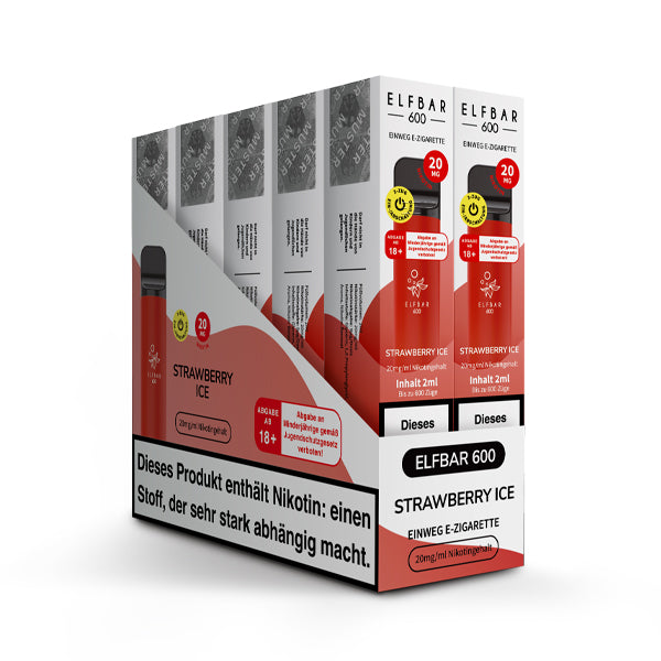 Elfbar 600 | E-Zigarette 2% Nikotin | Strawberry Ice