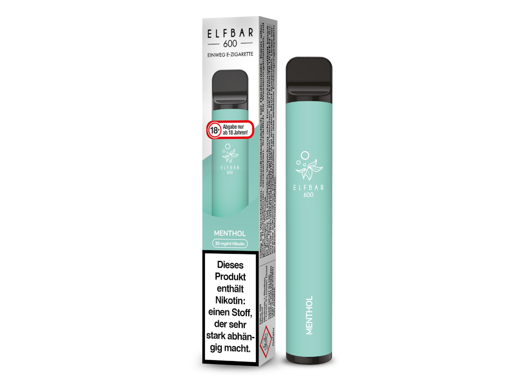 Elfbar 600 | E-Zigarette 2% Nikotin | Menthol
