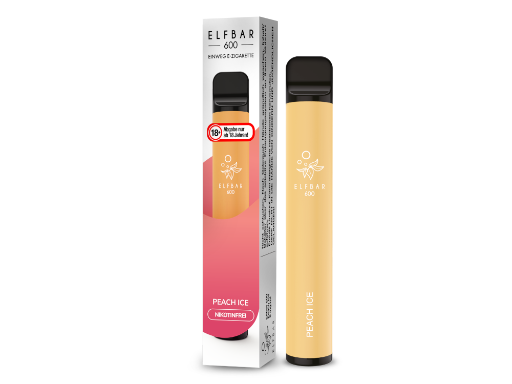 Elfbar 600 | E-Zigarette Nikotinfrei | Peach Ice