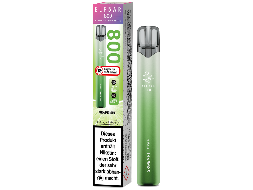 Elfbar 800 E-Zigarette 20 mg/ml | Grape Mint