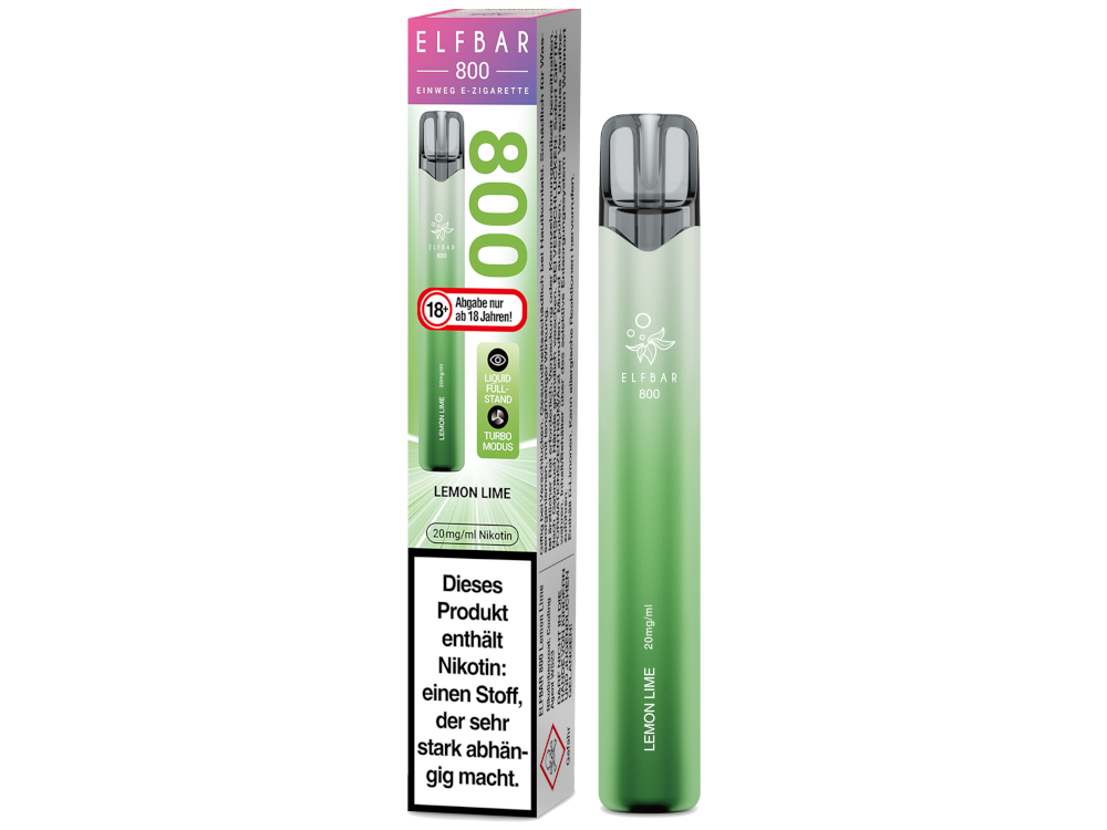 Elfbar 800 E-Zigarette 20 mg/ml | Lemon Lime