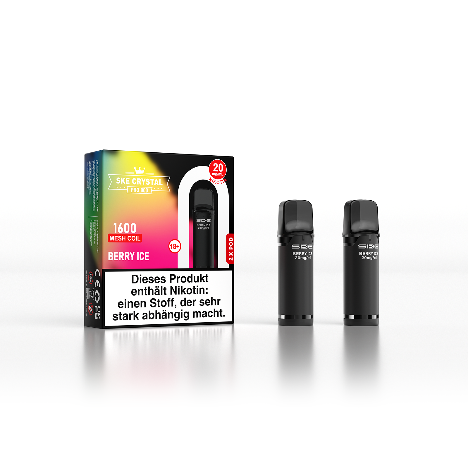 SKE Crystal Pro Pod 800 - 2er Pack | Berry Ice