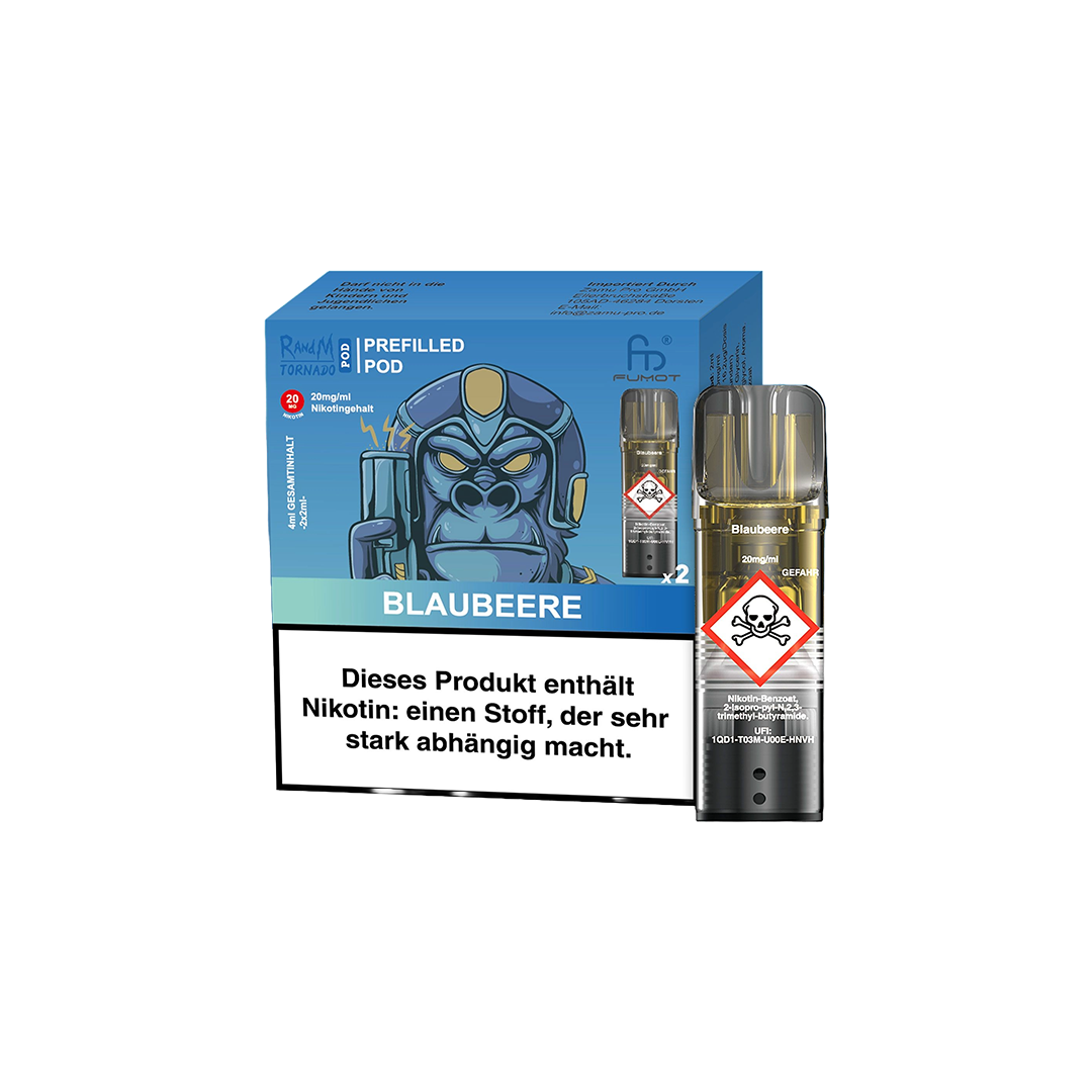 RandM Tornado Pod | 20mg Nikotin | 2er Pack | Blueberry