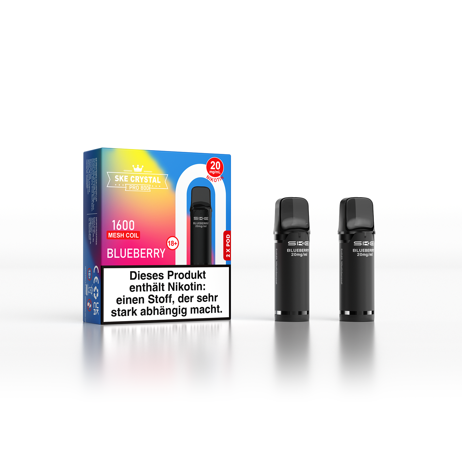SKE Crystal Pro Pod 800 - 2er Pack | Blueberry