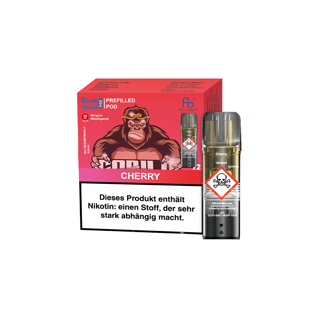 RandM Tornado Pod | 20mg Nikotin | 2er Pack | Cherry