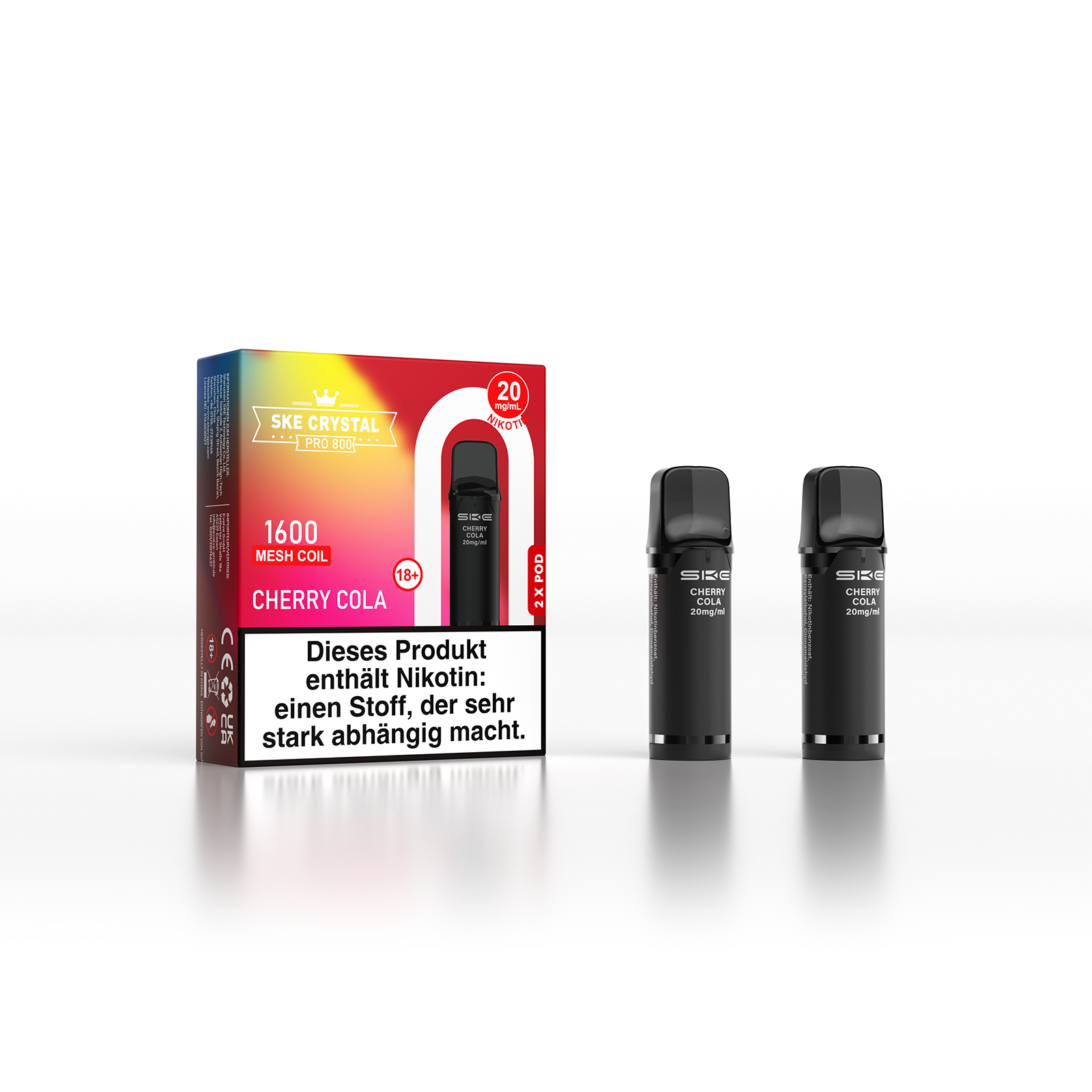 SKE Crystal Pro Pod 800 - 2er Pack | Cherry Cola
