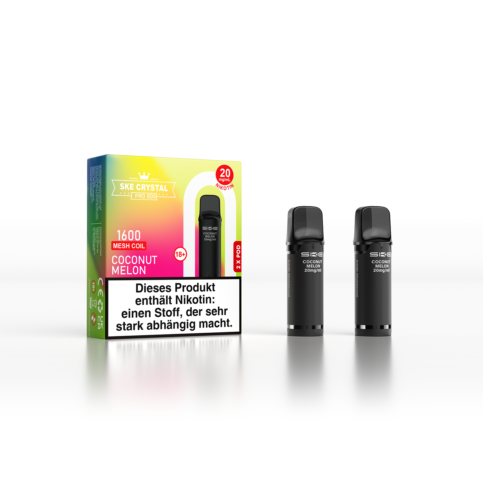 SKE Crystal Pro Pod 800 - 2er Pack | Coconut Melon