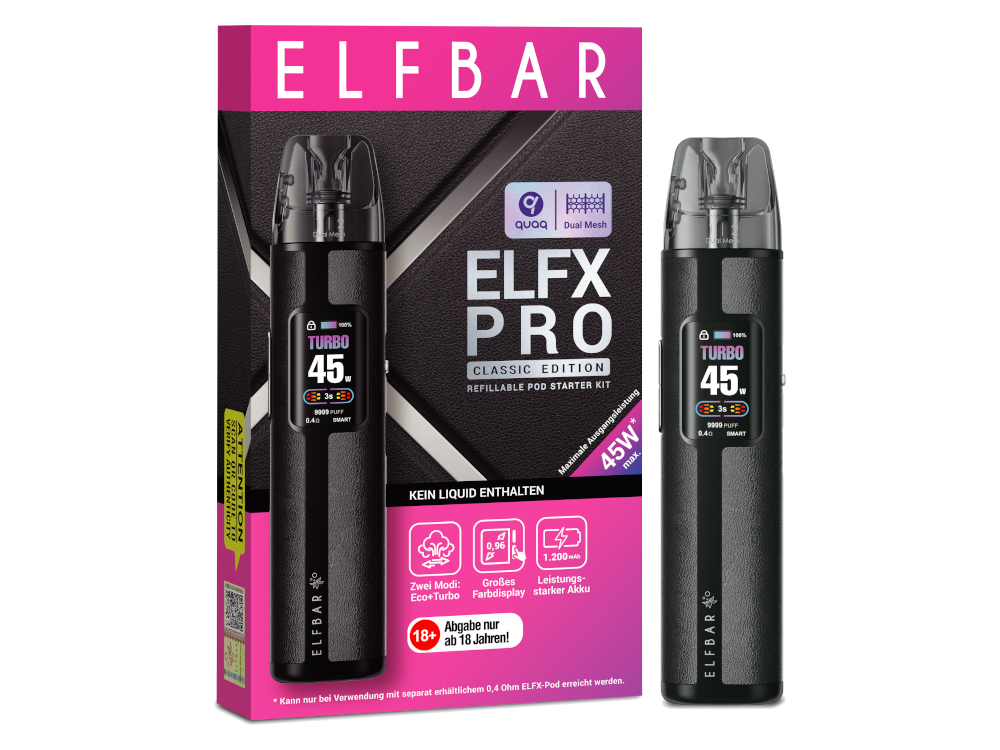 Elfbar - Elfx Pro E-Zigaretten Set - Black