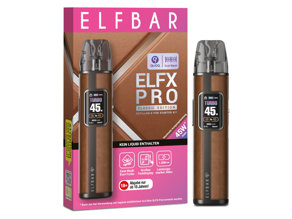 Elfbar - Elfx Pro E-Zigaretten Set - Cowboy Brown