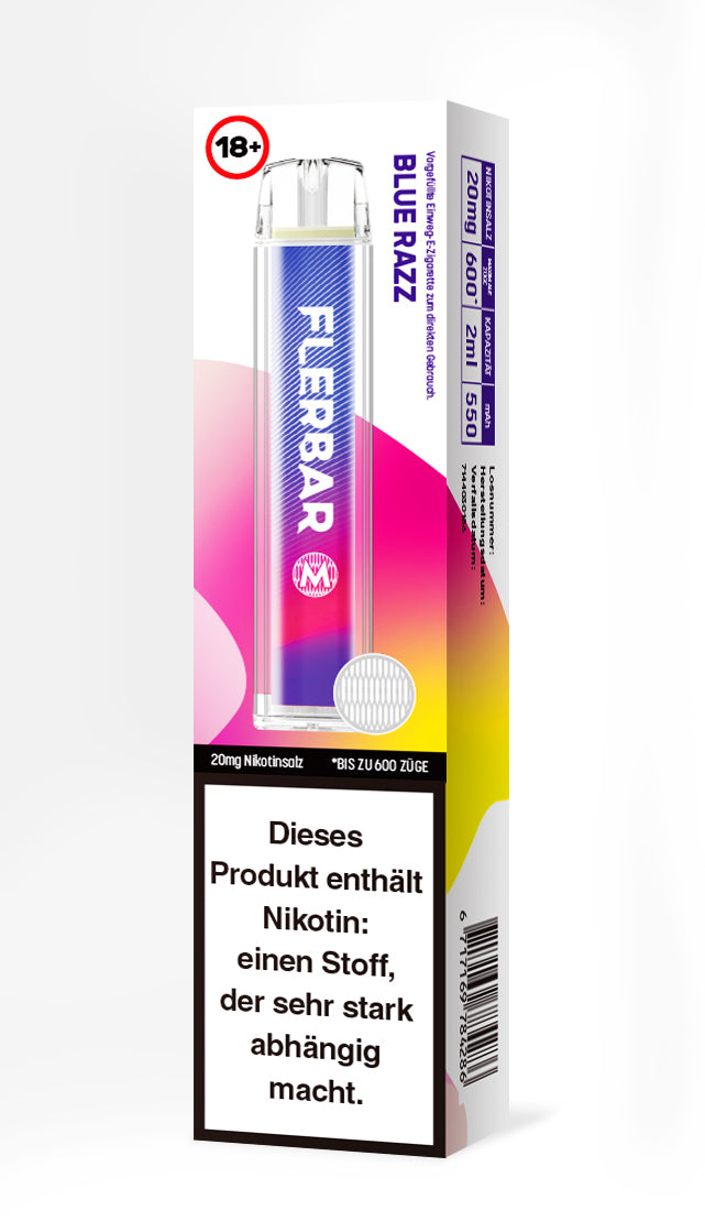 Flerbar 600 | E-Zigarette 20mg Nikotin | Blue Razz