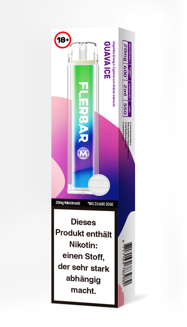 Flerbar 600 | E-Zigarette 20mg Nikotin | Guava Ice