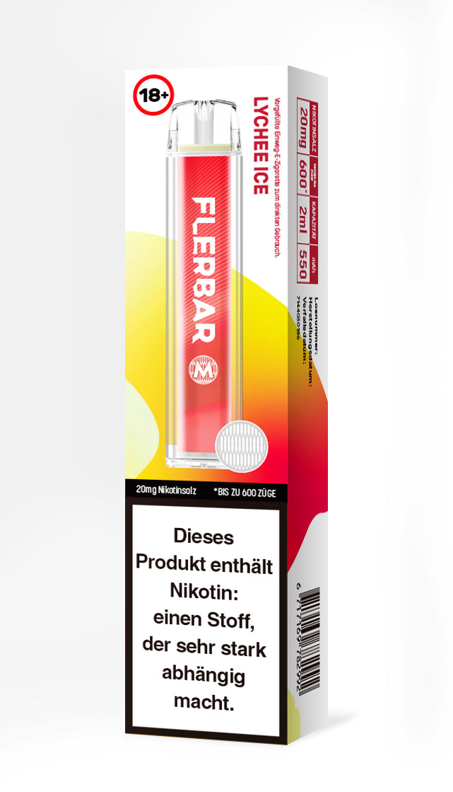 Flerbar 600 | E-Zigarette 20mg Nikotin | Lychee Ice