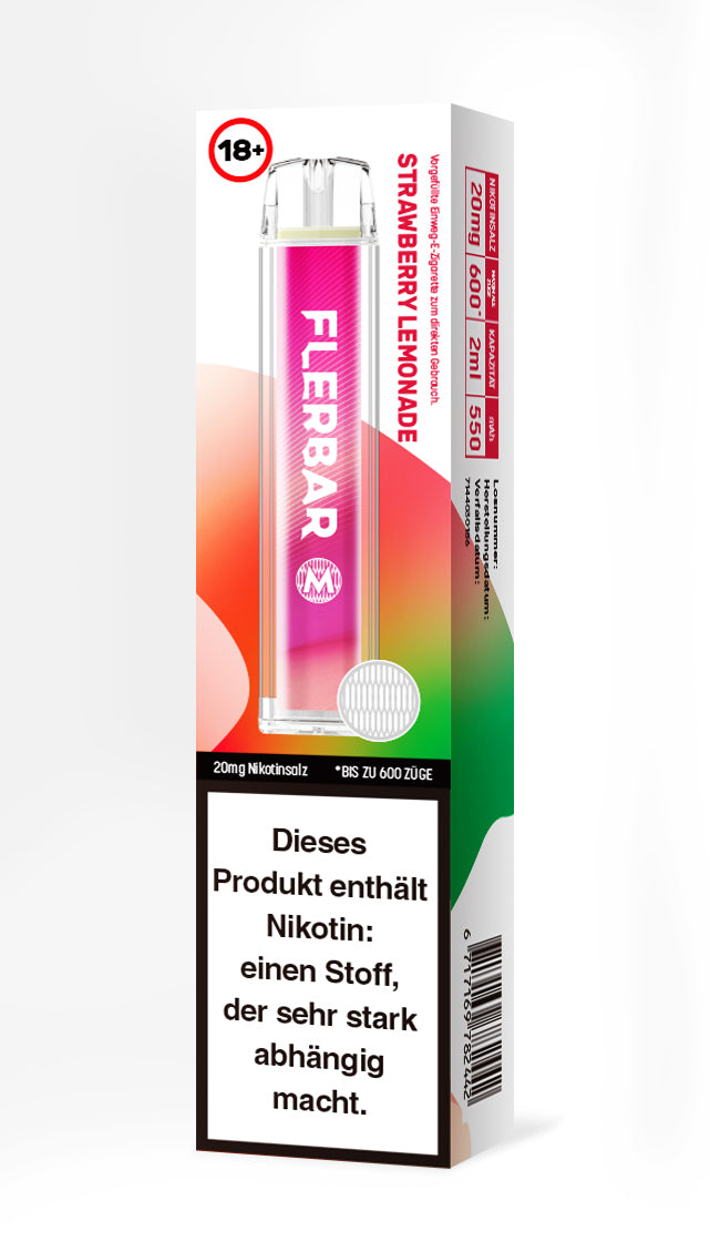 Flerbar M | E-Zigarette 20mg Nikotin | Strawberry Lemonade