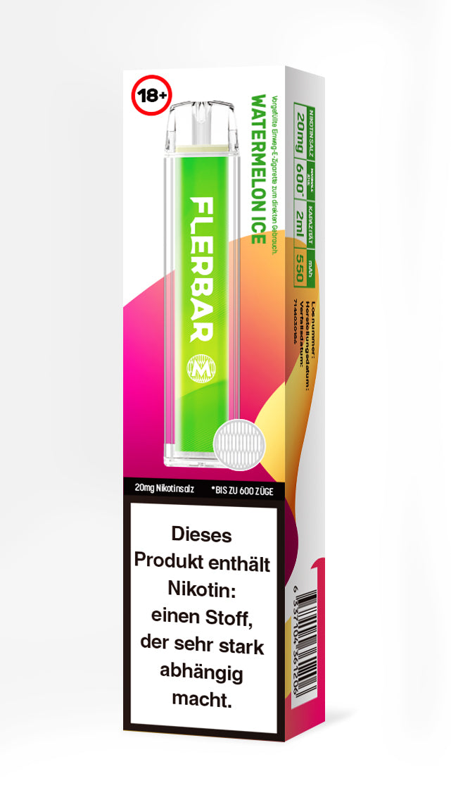 Flerbar 600 | E-Zigarette 20mg Nikotin | Watermelon Ice
