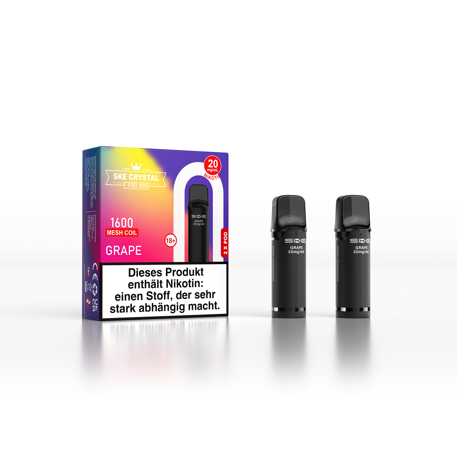 SKE Crystal Pro Pod 800 - 2er Pack | Grape