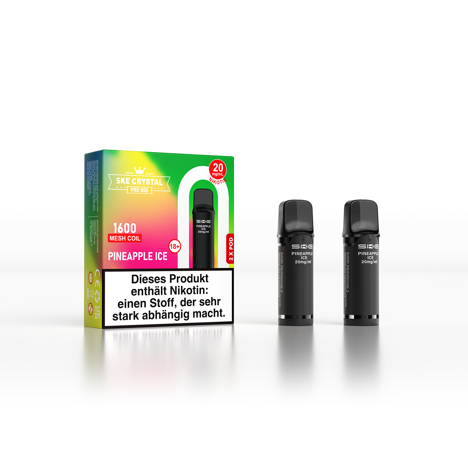 SKE Crystal Pro Pod 800 - 2er Pack | Pineapple Ice
