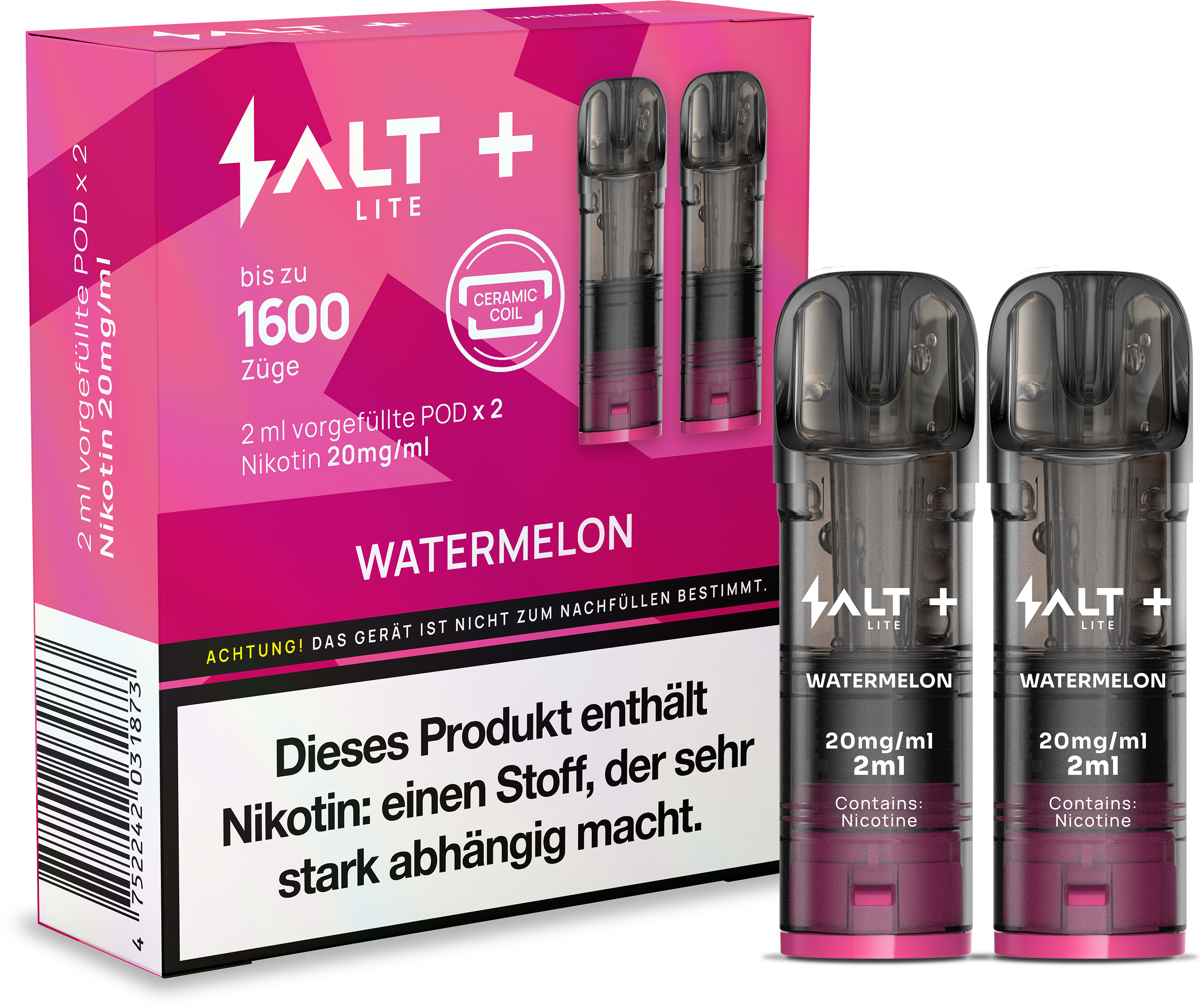 Salt Plus Lite Pods 20mg Nikotin -  2er Pack | Watermelon