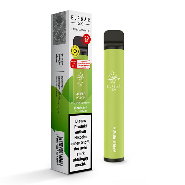 Elfbar 600 | E-Zigarette 2% Nikotin | Apple Peach