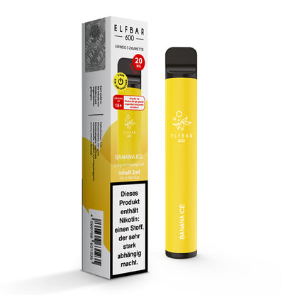Elfbar 600 | E-Zigarette 2% Nikotin | Banana Ice