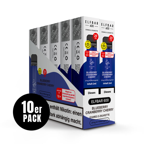 Elfbar 600 | E-Zigarette 2% Nikotin | Blueberry Cranberry Cherry