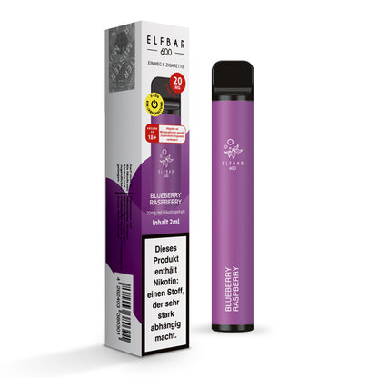 Elfbar 600 | E-Zigarette 2% Nikotin | Blueberry Raspberry
