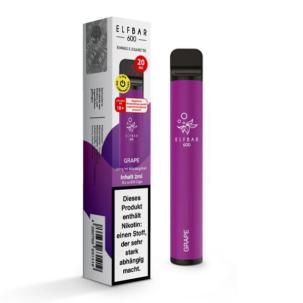 Elfbar 600 | E-Zigarette 2% Nikotin | Grape