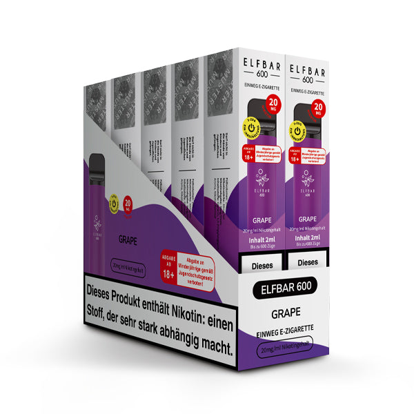 Elfbar 600 | E-Zigarette 2% Nikotin | Grape