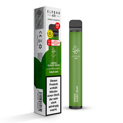 Elfbar 600 | E-Zigarette 2% Nikotin | Green Gummy Bear
