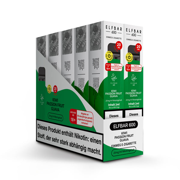 Elfbar 600 | E-Zigarette 2% Nikotin | Kiwi Passion Fruit Guava