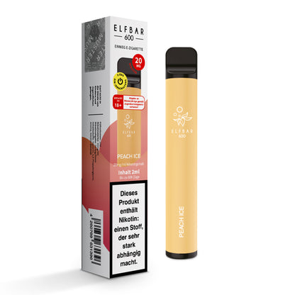 Elfbar 600 | E-Zigarette 2% Nikotin | Peach Ice