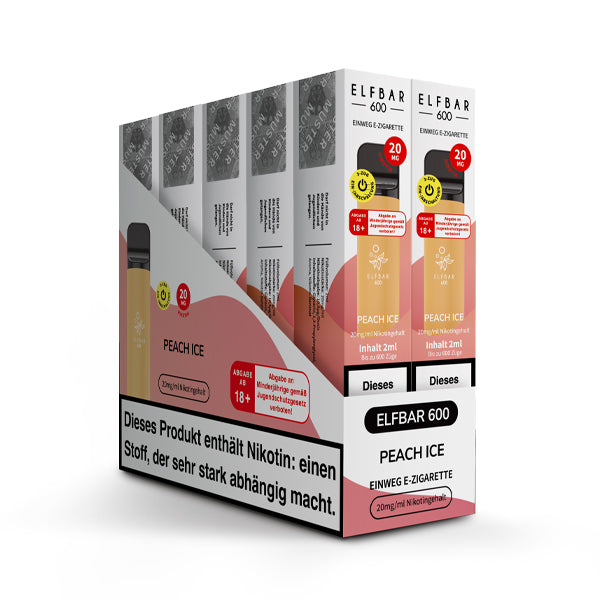 Elfbar 600 | E-Zigarette 2% Nikotin | Peach Ice