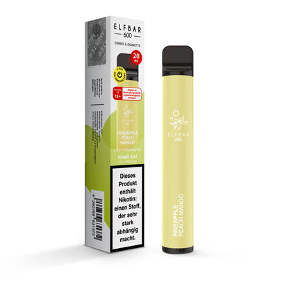 Elfbar 600 | E-Zigarette 2% Nikotin | Pineapple Peach Mango