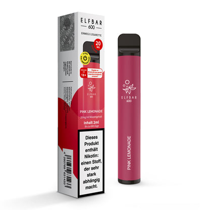Elfbar 600 | E-Zigarette 2% Nikotin | Pink Lemonade