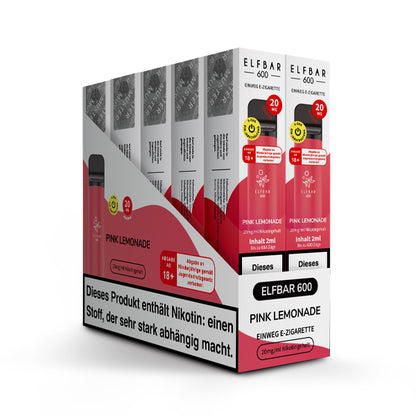 Elfbar 600 | E-Zigarette 2% Nikotin | Pink Lemonade
