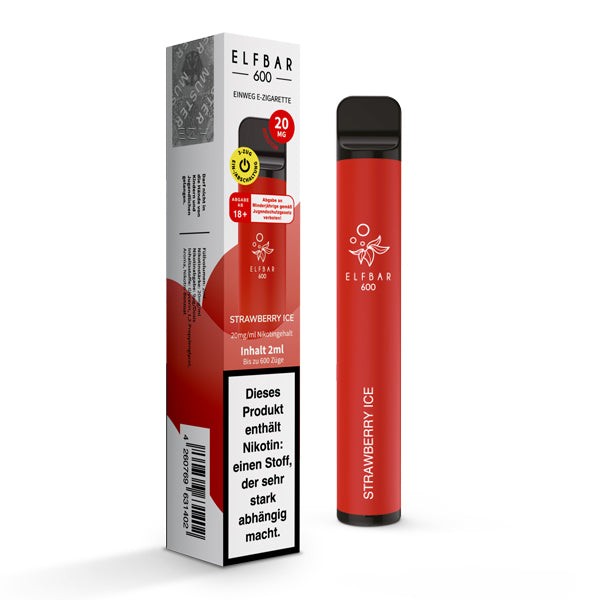 Elfbar 600 | E-Zigarette 2% Nikotin | Strawberry Ice