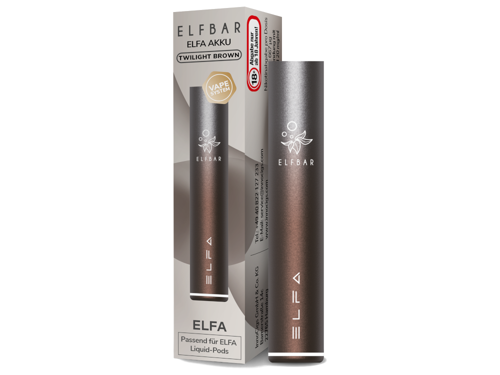 Elfbar Elfa Akku Braun-Silber