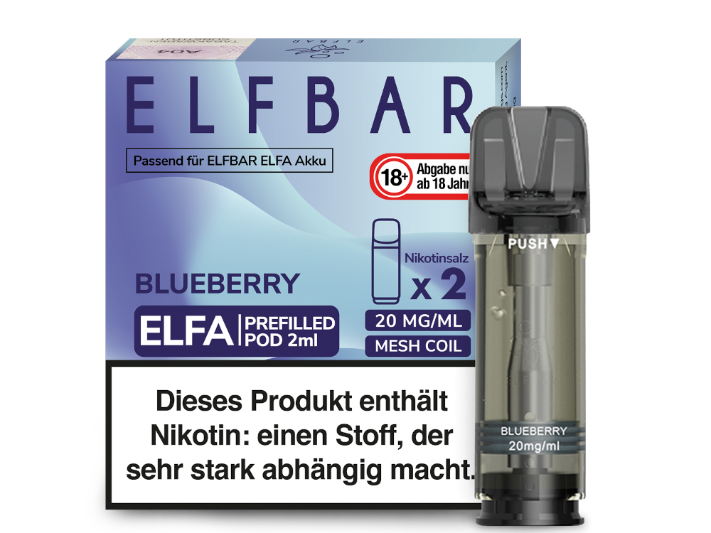 Elfbar Elfa Pod 20mg Nikotin - 2er Pack | Blueberry