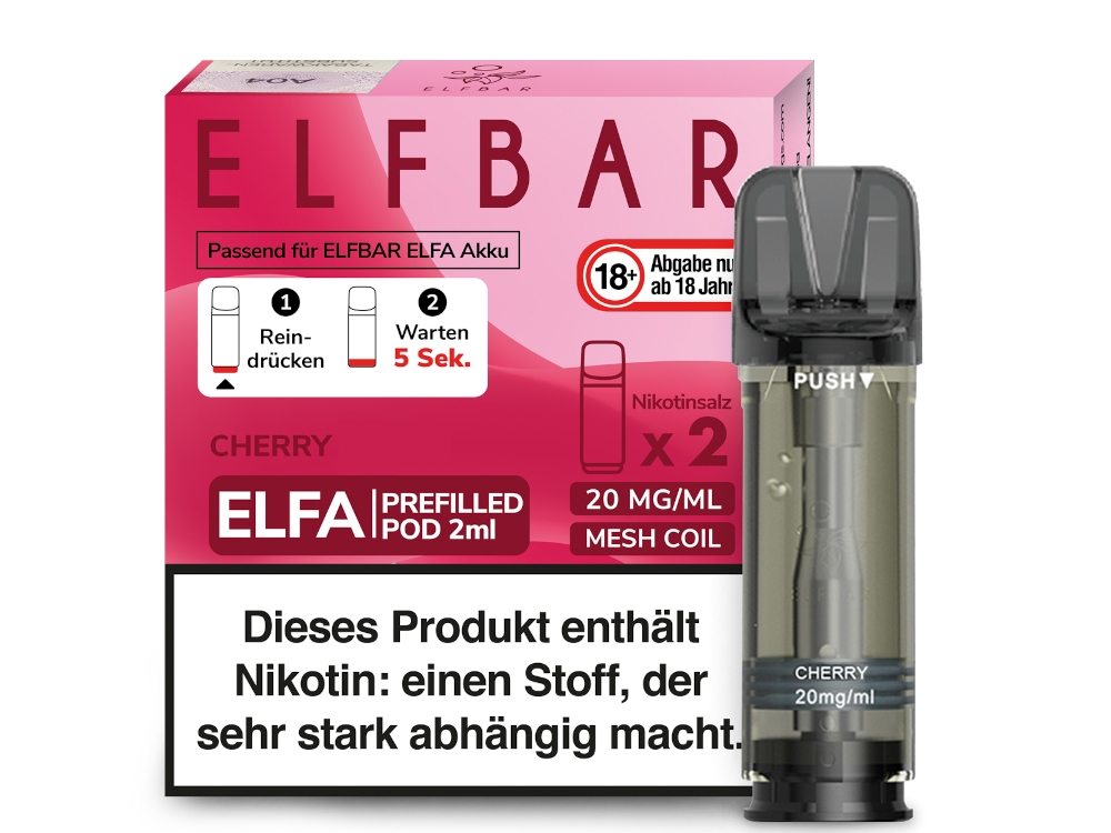 Elfbar Elfa Pod 20mg Nikotin - 2er Pack | Cherry
